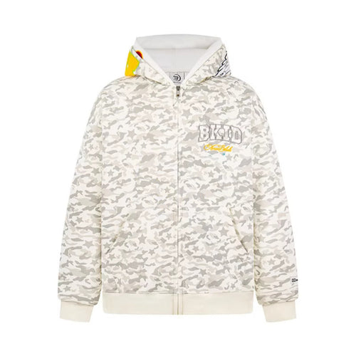 Embroidery Zipper Hoodie Spring Casual Loose Couple Outerwear